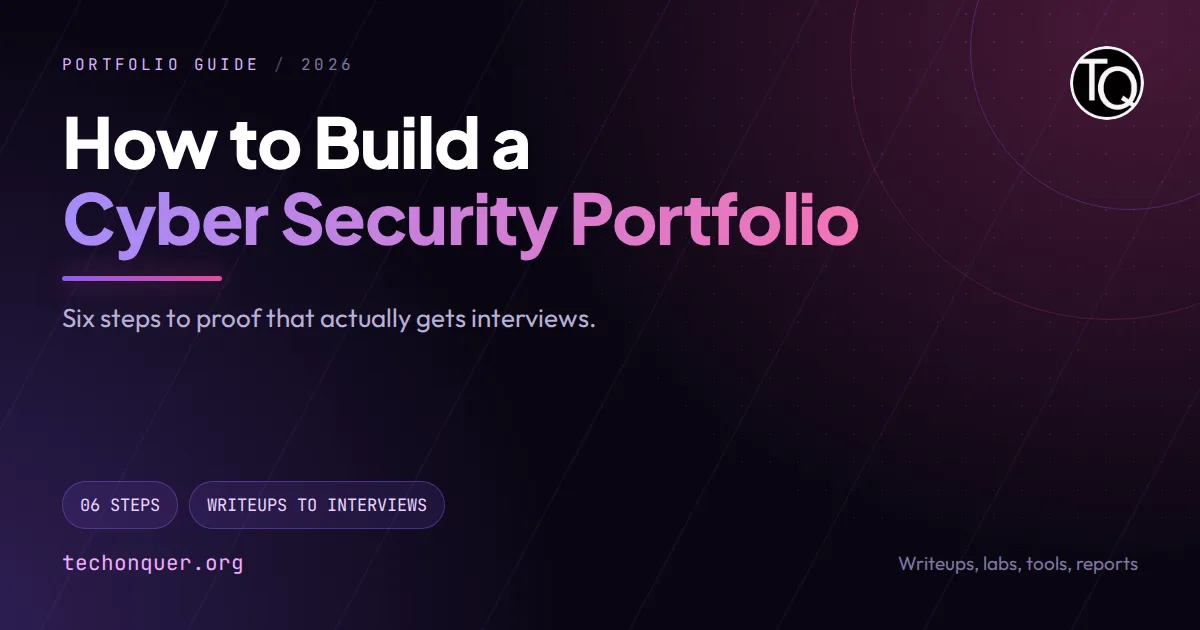 Build a cyber security portfolio that actually gets interviews